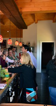 Tasting Room through serving window